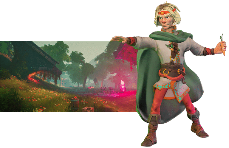 Character art of Ivan, a protagonist of Forgotten Eras, in a forest clearing