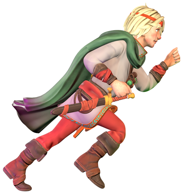 Ivan running, character art from Forgotten Eras